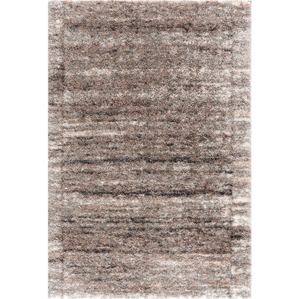 Rug Branch Retro Shag Mid Century Modern Rectangular Area Rug Machine Made 3 Ft X 5 Ft Greige Pf8951iv35 Rona