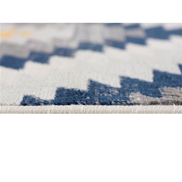 Rug Branch Contemporary Boho  Blue Grey Indoor Area Rug - 5x7