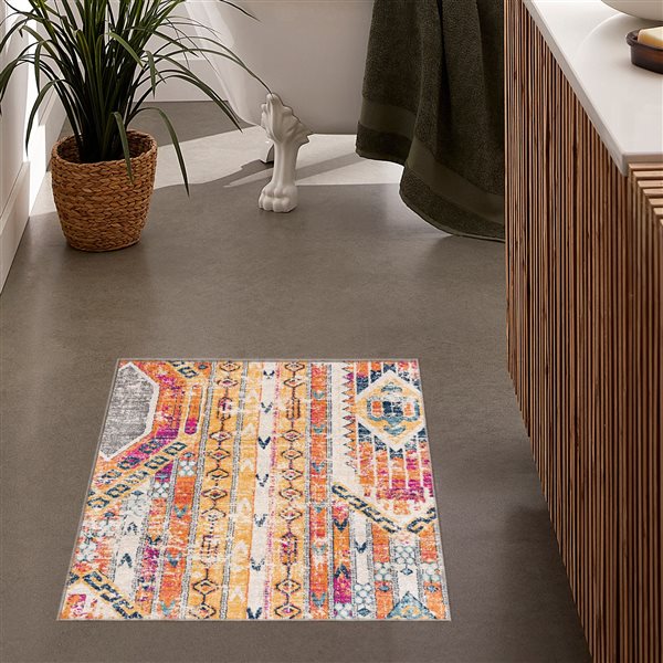 Origin 21 5 X 7 (ft) Beige Indoor Abstract Area Rug