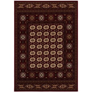 Rug Branch Tapis d'intérieur traditionnel persan Chobi rouge beige - 8 x 10