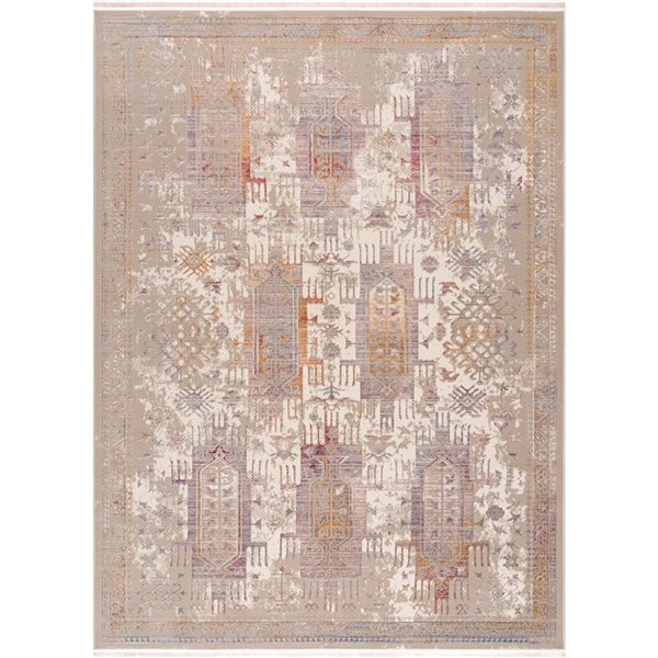 Rug Branch Tapis d'intérieur transitionnel sud-ouest Boho marron beige - 10x13