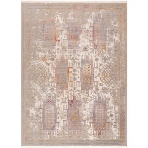 Rug Branch Tapis d'intérieur transitionnel sud-ouest Boho marron beige - 10x13