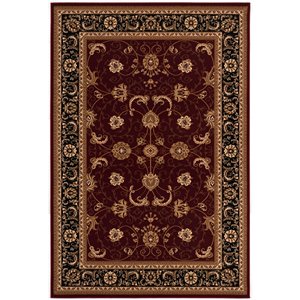 Rug Branch Traditional Persian  Red Black Indoor Area Rug - 5x7