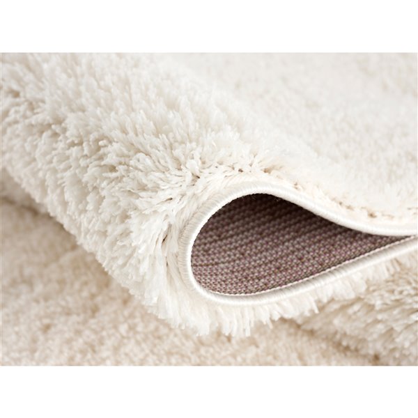 Rug Branch  Plain  Shag Beige  Indoor Doormat Rug - 3x5