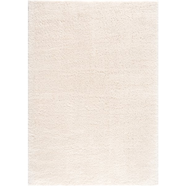 Rug Branch  Plain  Shag Beige  Indoor Doormat Rug - 3x5