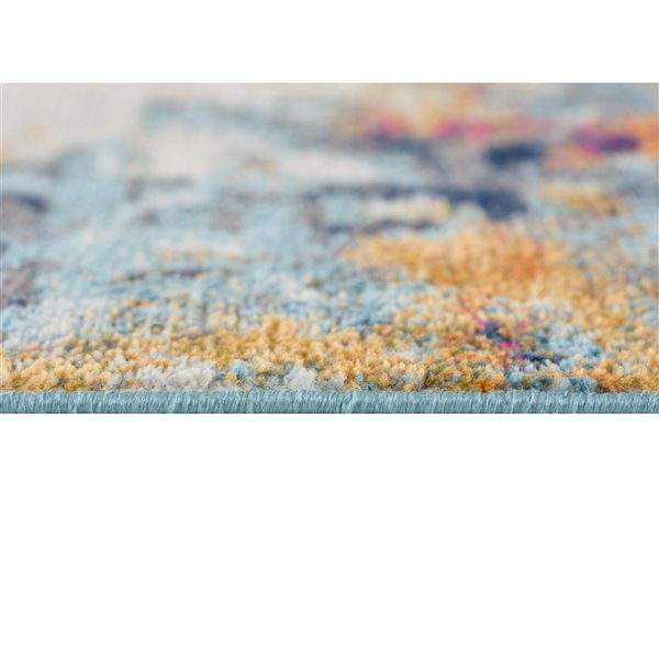 Rug Branch Abstract Boho Jaune Bleu Tapis d'intérieur - 4x6