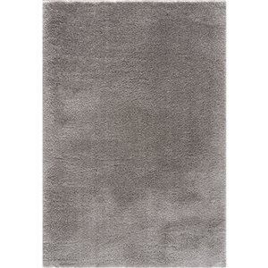 Rug Branch  Plain  Shag Grey  Indoor Area Rug - 8x10