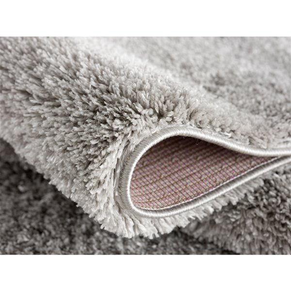 Rug Branch  Plain  Shag Grey  Indoor Area Rug - 4x6