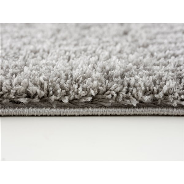 Rug Branch  Plain  Shag Grey  Indoor Area Rug - 4x6