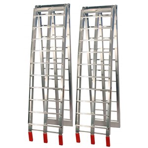 Rampes pliantes en aluminium Job Pro, 1 pi x 7 pi 6 po, 1 500 lb, argent
