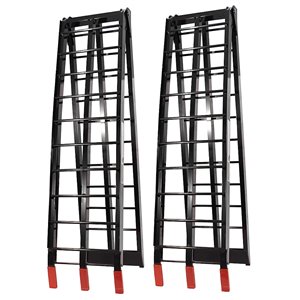 Rampes pliantes en aluminium de Job Pro, 1 pi x 7 pi 6 po, 1 500 lb, noir