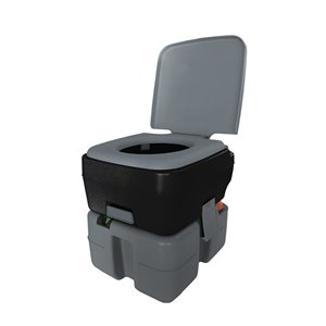 Toilette portative Flush N Go 3320 de Reliance, 10 L, gris/noir