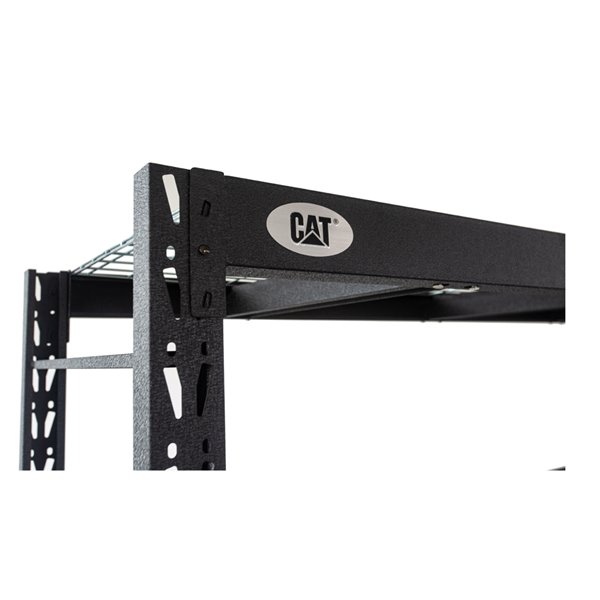 Caterpillar Industrial 4-Tier Free-Standing Shelving Unit - 18-in x 48-in x 72-in - Steel - Black