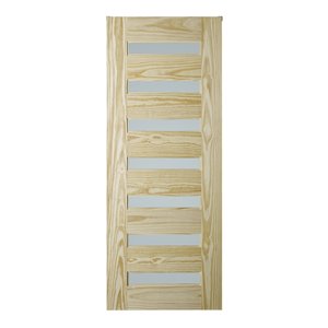 Colonial Elegance Unfinished Wood Barn Door - 7-Lite - Pine - 33-in x 84-in - Natural
