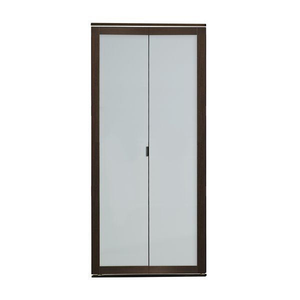 Colonial Elegance 1-Lite MDF Bilfod Closet Door with Mounting Hardware - 36-in x 80-in - Mocha