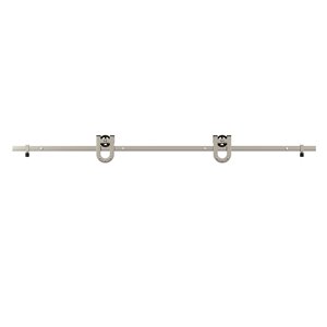 Quincaillerie pour porte de grange d'intérieur Mini Horseshoe Colonial Elegance, longueur du rail 36 po, nickel satiné