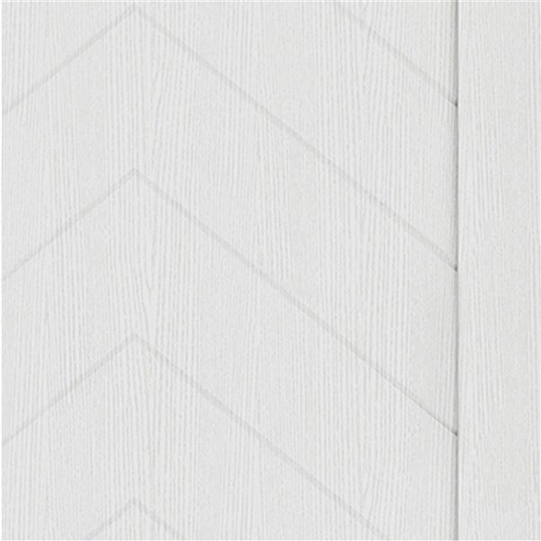 Colonial Elegance Herringbone Prefinished Vinyl Barn Door - Poplar - 37-in x 84-in - White