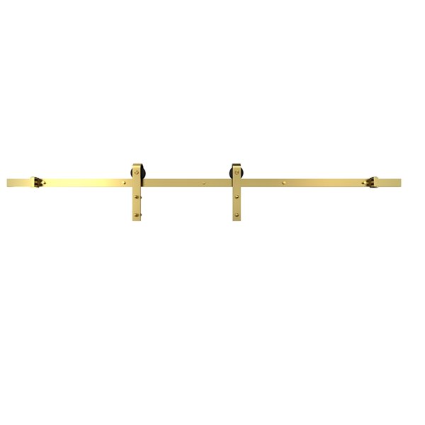 Colonial Elegance 78.75-in Track Length Brushed Gold Barn Door Hardware Kit