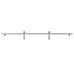 Quincaillerie pour porte de grange d'intérieur Mini Barn Colonial Elegance, longueur du rail 60 po, nickel satiné