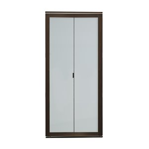 Porte pliante en MDF à 1 panneau Colonial Elegance et quincaillerie d'installation, 30 po x 80 po, moka