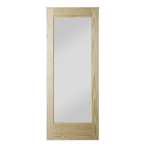 Porte de grange en bois de pin de Colonial Elegance, 1 panneau, 33 po x 84 po, naturel