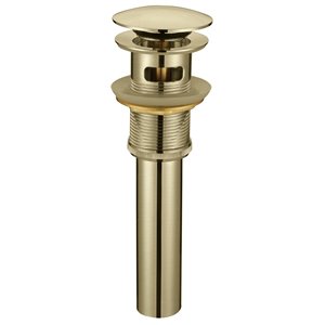 Jade Bath Pop-Up Drain with Overflow - 1.26-in - Brushed Gold