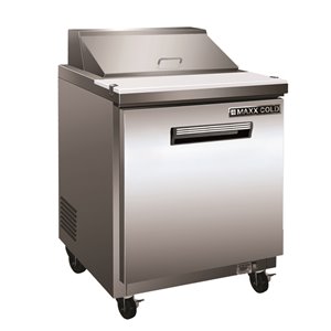 Maxx Cold 29-in Stainless Steel Commercial Refrigerated Prep Table