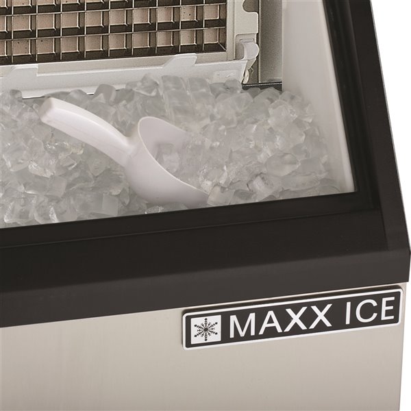 Maxx Ice MIM25C, Shallow Depth Indoor Built-in Undercounter Ice Maker, 25 lbs, in Stainless Steel