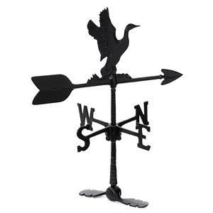 Girouette pour le toit Klassen Bronze avec motif de canard, fonte d'aluminium noire