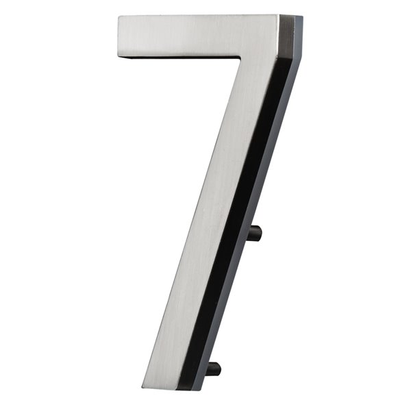 PRO-DF Contemporary House Number - Number 7 - 5-in - Satin Nickel