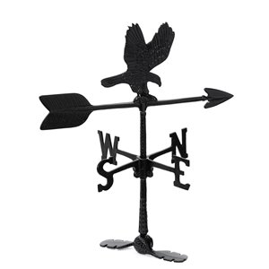 Girouette pour le toit Klassen Bronze avec motif de aigle, fonte d'aluminium noire
