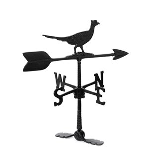 Girouette pour le toit Klassen Bronze avec motif de faisan, fonte d'aluminium noire