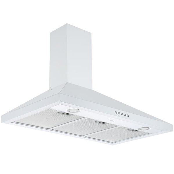 Ancona 36-in Convertible Wall-Mounted Pyramid Range Hood - 440 CFM - White