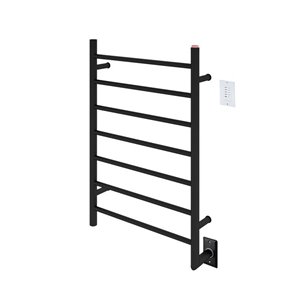 Porte-serviettes chauffant murale avec minuterie Comfort 7 de Ancona, noir mat