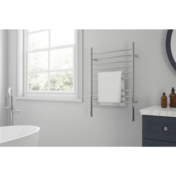Ancona Argenta OBT 10-Bar Towel Warmer with On-Board timer - Polished