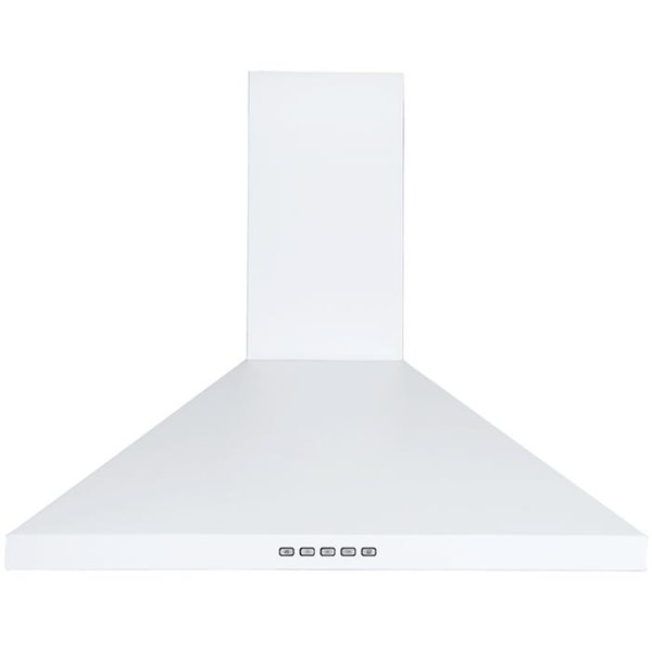 Ancona 440 CFM 30-in White Convertible Wall-Mounted Pyramid Range Hood
