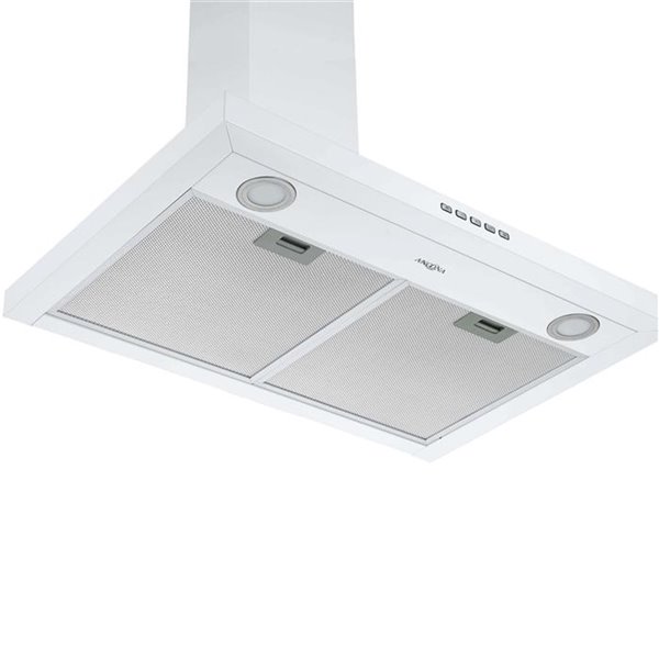 Ancona 440 CFM 30-in White Convertible Wall-Mounted Pyramid Range Hood