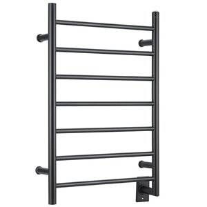 Porte-serviettes chauffant murale Comfort 7 de Ancona, noir mat