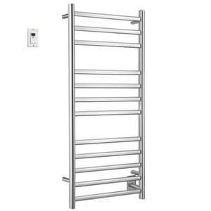 Porte-serviettes chauffant Prima Dual XL de Ancona avec minuterie, 12 barres