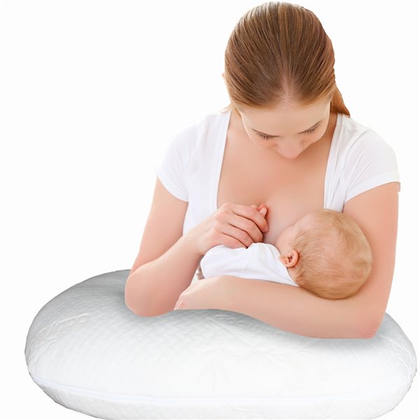 Baby Works Feeding Pillow 21 in x 18.5 in Off White 29331 RONA