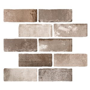 Mono Serra Brick Road Maple Street 3 x 10-in Indoor/Outdoor Matte Porcelain Tiles – 8.88 ft²/box