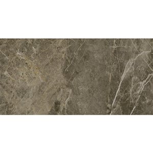 Tuile porcelaine Mono Serra 12 po x 24 po Imperial Brun 15,50 pi ca (8 mcx / boite)