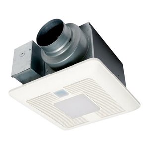 Ventilateur de salle de bain Précision WhisperSense DC de Panasonic avec lumière DEL, 110 pcm, blanc