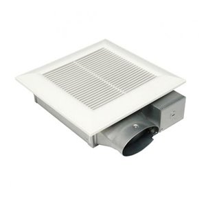 Ventilateur de salle de bain WhisperValue DC de Panasonic avec sélecteur de débit d'air, 50-100 pcm, blanc