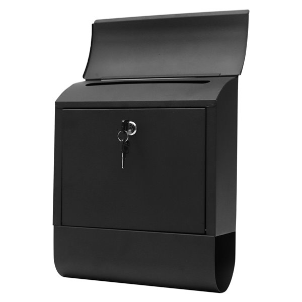 Fine Art Lighting Ltd. Wall Mounted Mailbox Black Sand Grain - 4.5-in x 13.5-in x 11.5-in