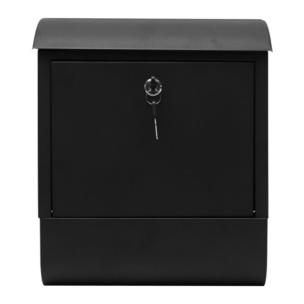 Fine Art Lighting Ltd. Wall Mounted Mailbox Black Sand Grain - 4.5-in x 13.5-in x 11.5-in