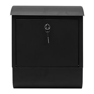 Wall Mounted Mailbox Black Sand Grain - 4.5-in x 13.5-in x 11.5-in