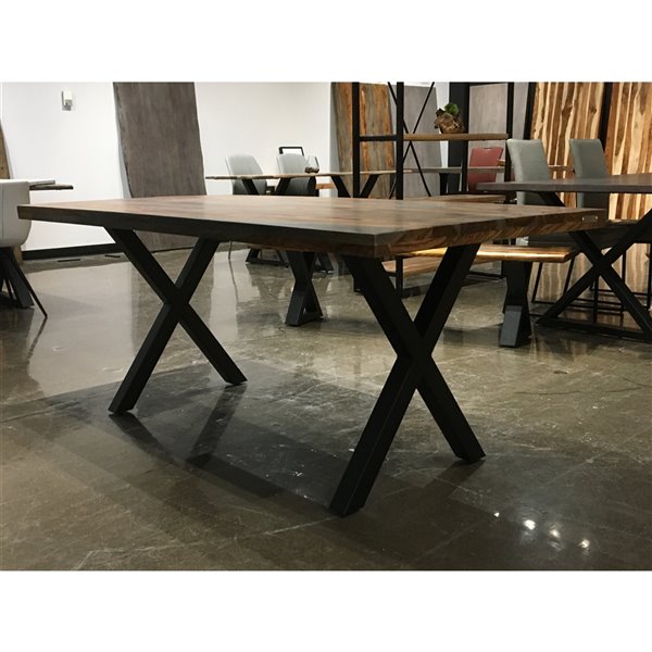 MobX Straight Edge Acacia Dining Table - 70-in x 36-in