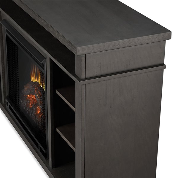 Foyer électrique à infrarouge de 56 po Belford Console Multimédia en Gris par Real Flame