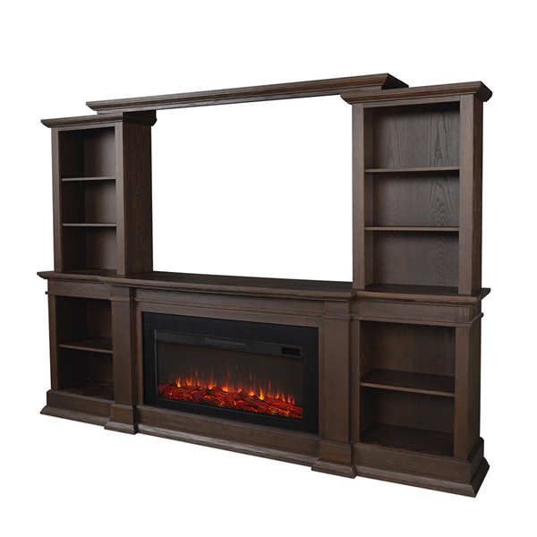 Real Flame Montevista 107 62 In W, Electric Fireplace Insert For Media Center